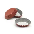 Champagne gold fluted egg tart mold metal baking mini pie pan for kitchen pastry tool - Small Egg Mold / Two-tone Gold Silver