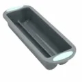 Silikon Kastenform Brotbackform Grau mit Mintgrünen Griffen für Küche Ofen Backen Variante 1 - Doppelter Halbkreis Mousse