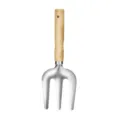Edelstahl Garten Handgabel Mit Ergonomischem Holzgriff Fur Pflanzen Bodenbearbeitung - 3-Zinken Gabel