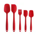 Silicone spatula set 5 pieces red baking tools for cake cream kitchen cooking utensils main image - 5-Piece Set (Color Box)