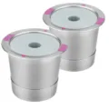 Stainless steel reusable K-cup coffee filter capsule variant for Keurig 1.0 and 2.0 machines - 2 Pieces Set (Boxed)