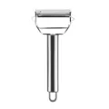 Stainless steel vegetable peeler with dual blade design, ergonomic handle, durable kitchen tool. - Dual-Head Peeler