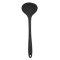 Black Silicone Soup Ladle Kitchen Cooking Utensil Safe for Non-Stick Cookware Pans - Black Soup Ladle