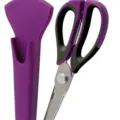 Ciseaux de cuisine multifonctionnels détachables avec étui violet pour volaille - Ciseaux de Réfrigérateur Violet