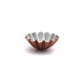 Champagne gold fluted tart mold, metal egg tart pan, non-stick baking pastry cup for kitchen. - Large Chrysanthemum Mold / Two-tone Gold Silver
