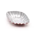 Medium flower-shaped tart mold with champagne gold exterior and silver fluted interior. - Diamond Mold / Two-tone Gold Silver