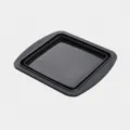 Schwarze 7,5 Zoll quadratische faltbare Silikon Kuchenform mit Eisenverstärkung Backform - 7.5 Zoll Quadratische Silikonform / Schwarz