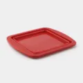 Rote zusammenklappbare quadratische Silikon-Kuchenform, hitzebeständige Backform für Küche. - 7.5 Zoll Quadratische Silikonform / Rot