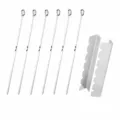 Set souvlaki BBQ apo anoiksidoto atsali me 6 souvlakia kai 2 schares gia camping kai spiti. - 2 Sxares & 6 Souvlakia