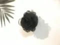 Pince a cheveux griffe rose mousseline noire taille moyenne accessoire coiffure femme - Noir