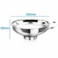 Stainless steel wide-mouth funnel kitchen tool with handle, large size 150mm x 58mm. - Large Wide Mouth (201)