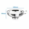 Stainless steel kitchen wide mouth funnel small size with handle for jam and oil filling. - Small Wide Mouth (201)