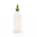 Clear squeeze condiment bottle with green nozzle for kitchen sauce ketchup BBQ use. - Narrow Mouth / Green