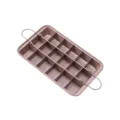 Αντιολισθητικό ταψί για brownies με διαχωριστικό και λαβές, τετράγωνη φόρμα κέικ. - Βερικοκί Ροζ