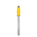 Stainless steel cheese grater with yellow handle for kitchen lemon ginger chocolate zester - Yellow