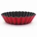 Large round red and black tart mold non-stick baking tool for home oven pastry making - Large Round Mold / Red & Black