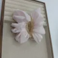 Pink chiffon hair claw clip cute hair accessory non-slip jaw clip for daily styling - Pink