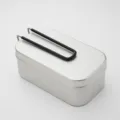 Fiambrera de aluminio portátil para camping con asa plegable, caja bento ligera para aire libre. - Anodizado Regular (En Caja) / 800ML