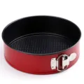 Rote runde Springform mit Antihaftbeschichtung und Hebeboden zum Backen von Kuchen - Rot 9 Zoll Springform
