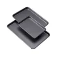 Rechteckiges Kohlenstoffstahl Backblech Set dunkles Grau Mehrere Groessen Keksform Kueche - 13 Zoll / Sternengrau