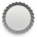 Runde geflutete Tarteform aus Metall Antihaftbeschichtung Backform fuer Kuchen Quiche - 4-Zoll Runde Tarte-Form (Silber)