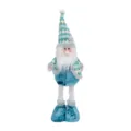 Christmas gnome plush doll with blue knitted hat and fluffy beard, festive holiday decoration - Retractable Santa Claus (ML-Q714A)