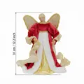 Christmas Tree Topper Angel Figurine Red White Gold Festive Decoration 31cm New Year - Small Size (ML-P885) / Red