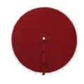 Falda para arbol de navidad de punto rojo y blanco con borde festoneado para decoracion festiva. - Diámetro 91cm / Rojo 36 Pulgadas