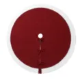 Red knitted Christmas tree skirt with white border, festive holiday home decor ornament. - 36 Inch / Red Style (ML-01267)