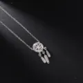 Minimalist silver dreamcatcher pendant clavicle chain necklace for women elegant jewelry - Dreamcatcher White Gold Color