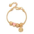 Elegante bracciale fai da te dorato con perline dei segni zodiacali e ciondolo costellazione. - Taurus