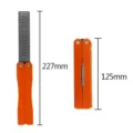Portable folding diamond knife sharpener outdoor camping whetstone sharpening tool 227mm long - Orange