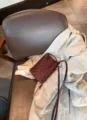 Woven leather phone bag small crossbody bag stylish brown shoulder bag for women trendy - 14*5*20cm / Burgundy