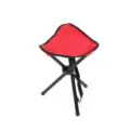 Outdoor folding tripod stool portable camping chair for fishing hiking picnic sports beach - Red
