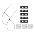 Kit de démarreur de silex d'étincelle de semelle de botte de moto de vélo avec attaches - 5 Pierres à Feu + Attaches Assorties