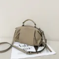 Genuine leather handbag for women, versatile casual single-shoulder crossbody daily bag. - 25x16x12cm / Trench Gray