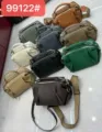 Genuine Leather Multi-Color Crossbody Handbag Casual Shoulder Bag Assorted Colors - 25x16x12cm / Ebony