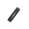 Close-up detail of the portable folding diamond pocket knife sharpener with textured handle. - Black