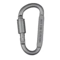 Mousqueton de verrouillage en métal gris mousqueton D robuste pour porte-clés d'équipement extérieur - Gris Argent