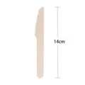 Coltello usa e getta in legno 14cm lunghezza ecologico biodegradabile per feste e torte. - Coltello Usa e Getta / 100 Pz/Pacchetto (14cm)
