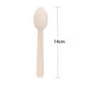 Cucchiaio di legno usa e getta 14cm posate ecologiche biodegradabili per festa di compleanno. - Cucchiaio Usa e Getta / 100 Pz/Pacchetto (14cm)
