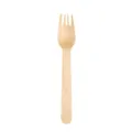 Disposable wooden fork for parties, eco-friendly natural wooden tableware for cake and dessert use. - Disposable Fork / 100 Pcs/Pack (16cm)