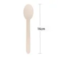 Disposable wooden spoon eco-friendly biodegradable tableware for party cake 16cm length - Disposable Spoon / 100 Pcs/Pack (16cm)