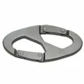 Aluminum alloy figure-8 double gate carabiner clip for outdoor camping and hiking. - Figure-8 / Matte Gray
