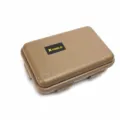 Small waterproof EDC utility box, shockproof outdoor survival storage case in tan color. - Khaki