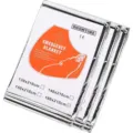 Θερμική Κουβέρτα Επιβίωσης Mylar Αδιάβροχη Αντιανεμική για Camping και Υπαίθρια Διάσωση - 130x210cm / Ασημί