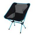 Portable folding camping chair lightweight moon chair outdoor fishing beach picnic chair - Lake Blue