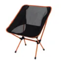 Portable folding camping chair lightweight outdoor moon chair for beach fishing hiking - Orange