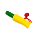 Fischio in plastica per richiamo anatre da esterno con cordino rosso per la caccia. - Giallo