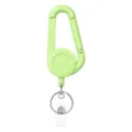 Mousqueton enrouleur rétractable vert avec porte-clés pour cartes d'identité et pendentif de sac. - Vert